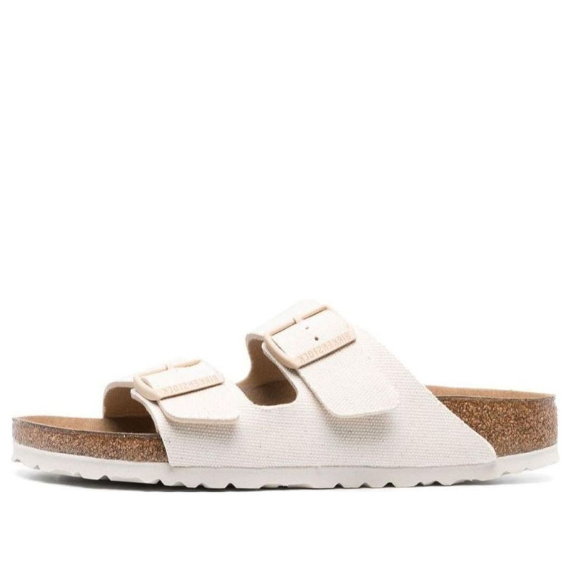 Birkenstock 애리조나 Vegan 직물 좁은 적합 샌들 'Eggshell' 1022679 1