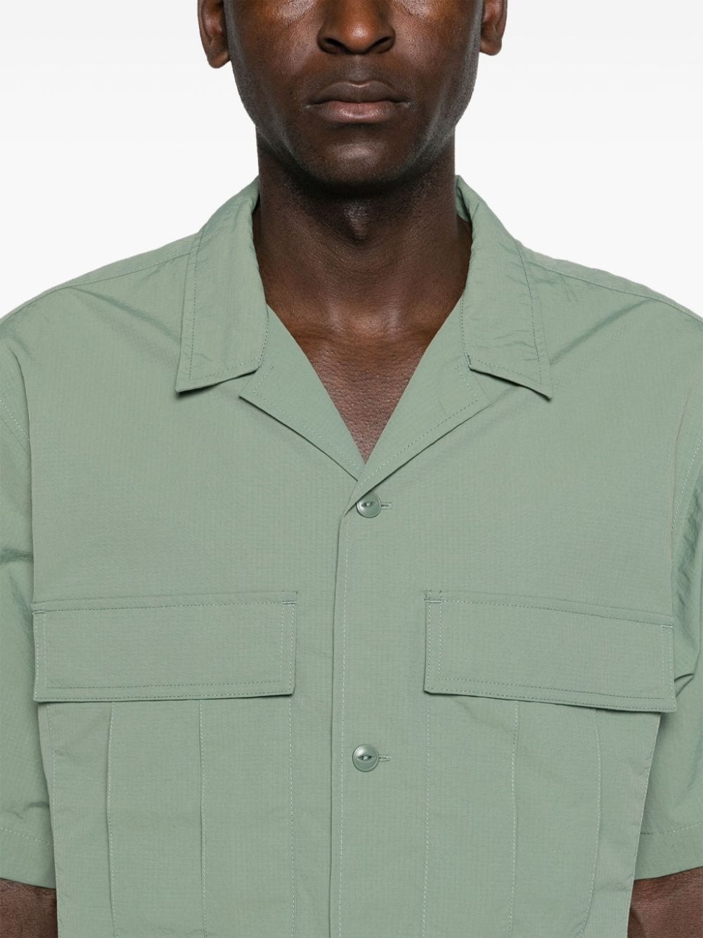 Evers camp-collar ripstop shirt - 5