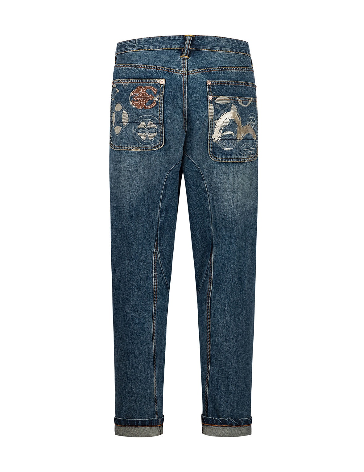 Kamon Jacquard Pockets 3D Fit Jeans - 11