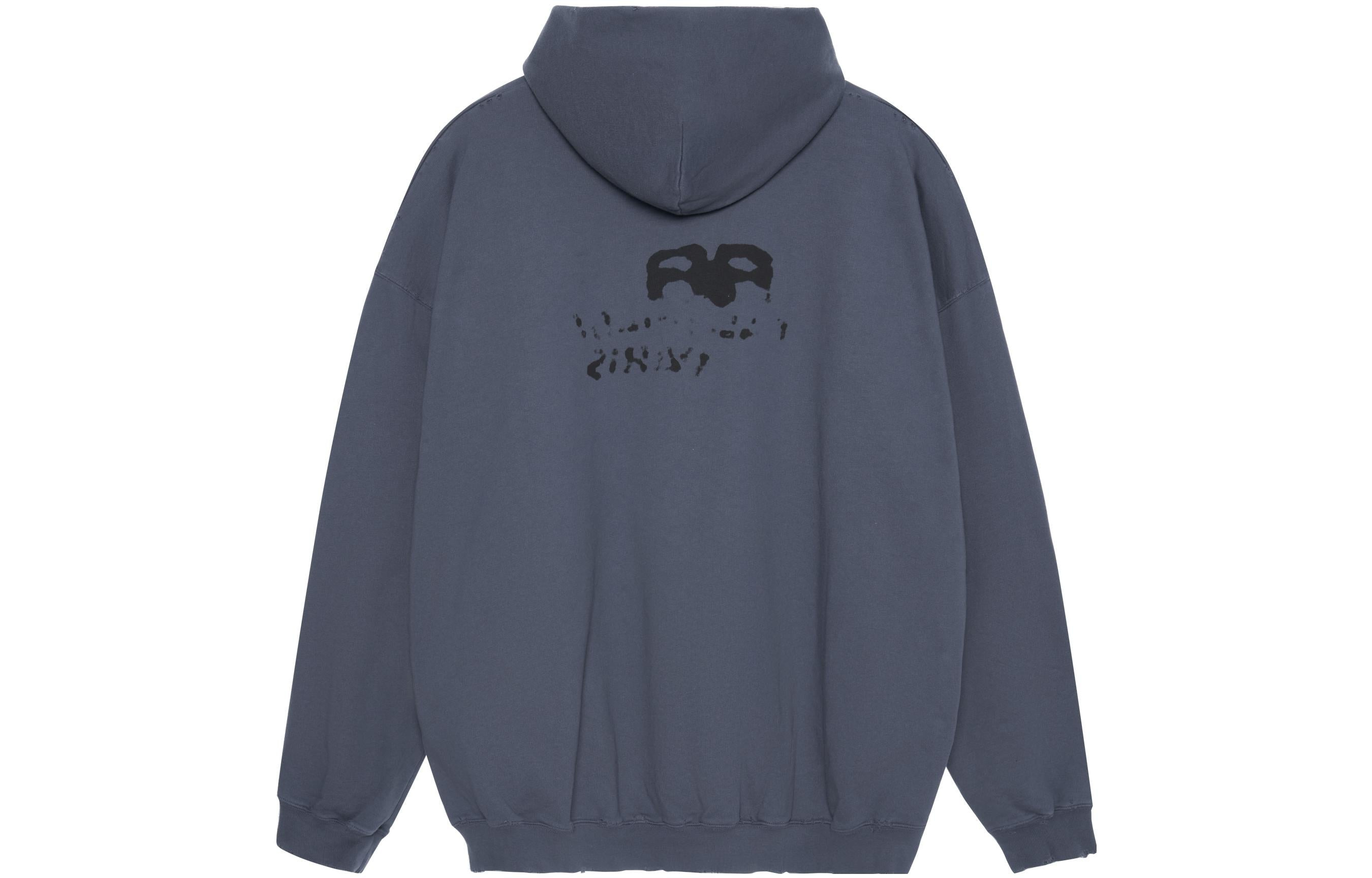 Balenciaga Hand-Drawn BB Icon Hoodie Large Fit 'Blue' 620973TNVQ14183 - 2