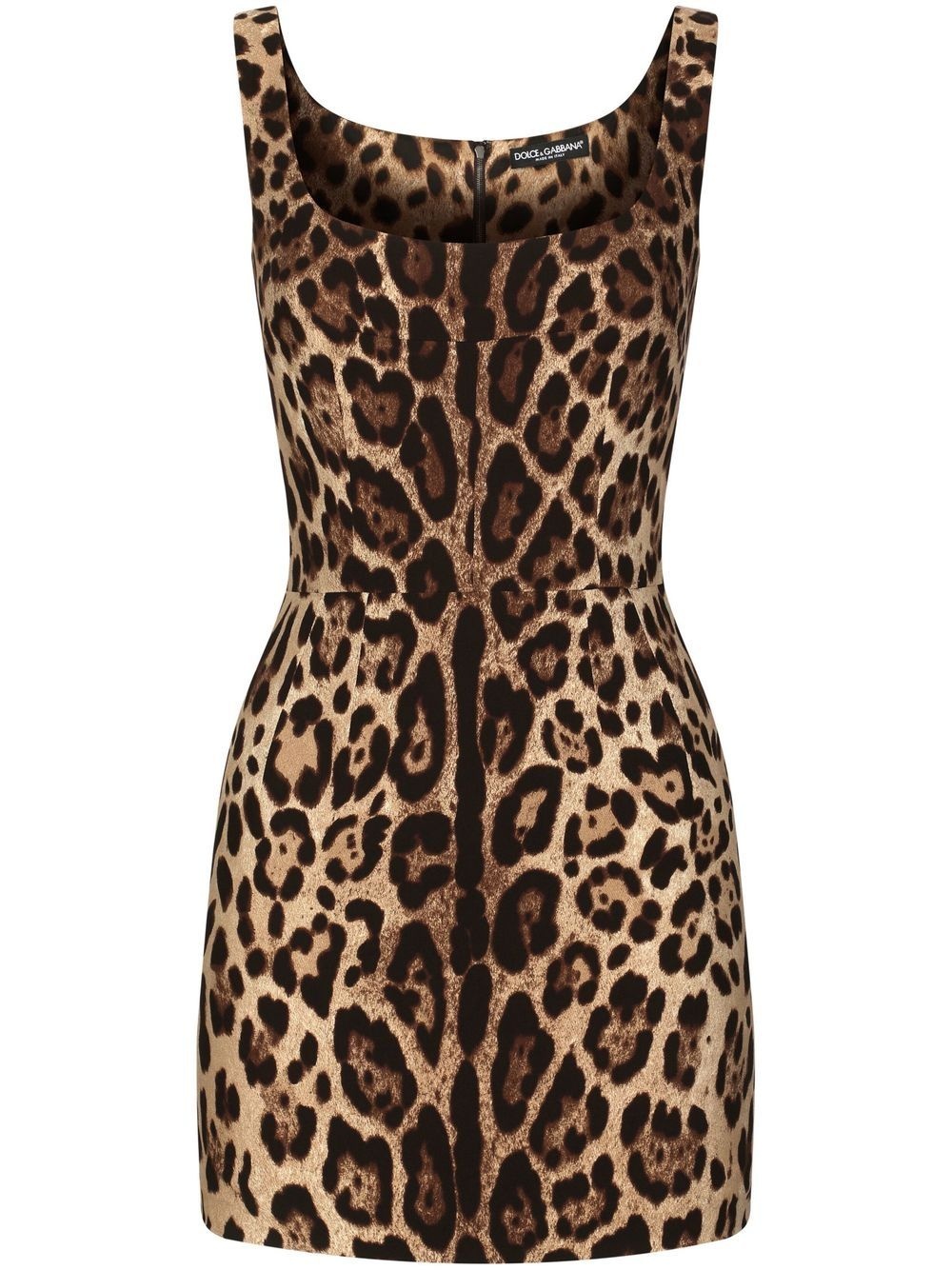 leopard print minidress - 1