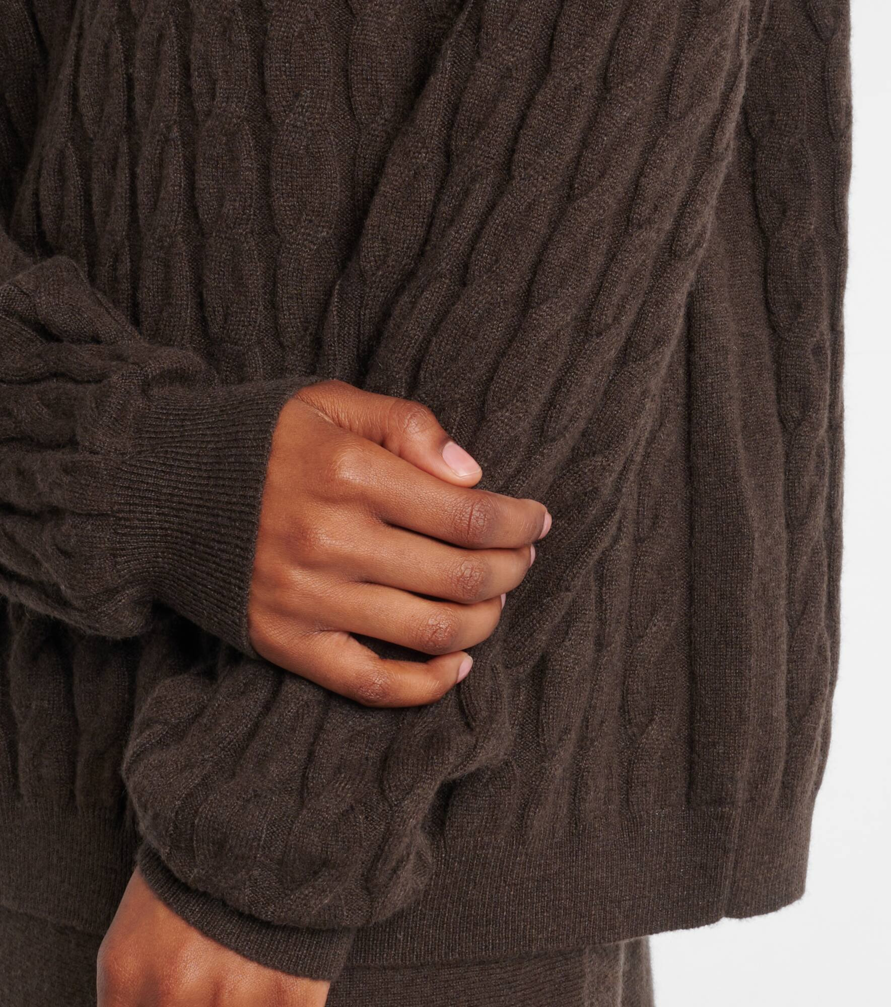 Cable-knit cashmere polo sweater - 5