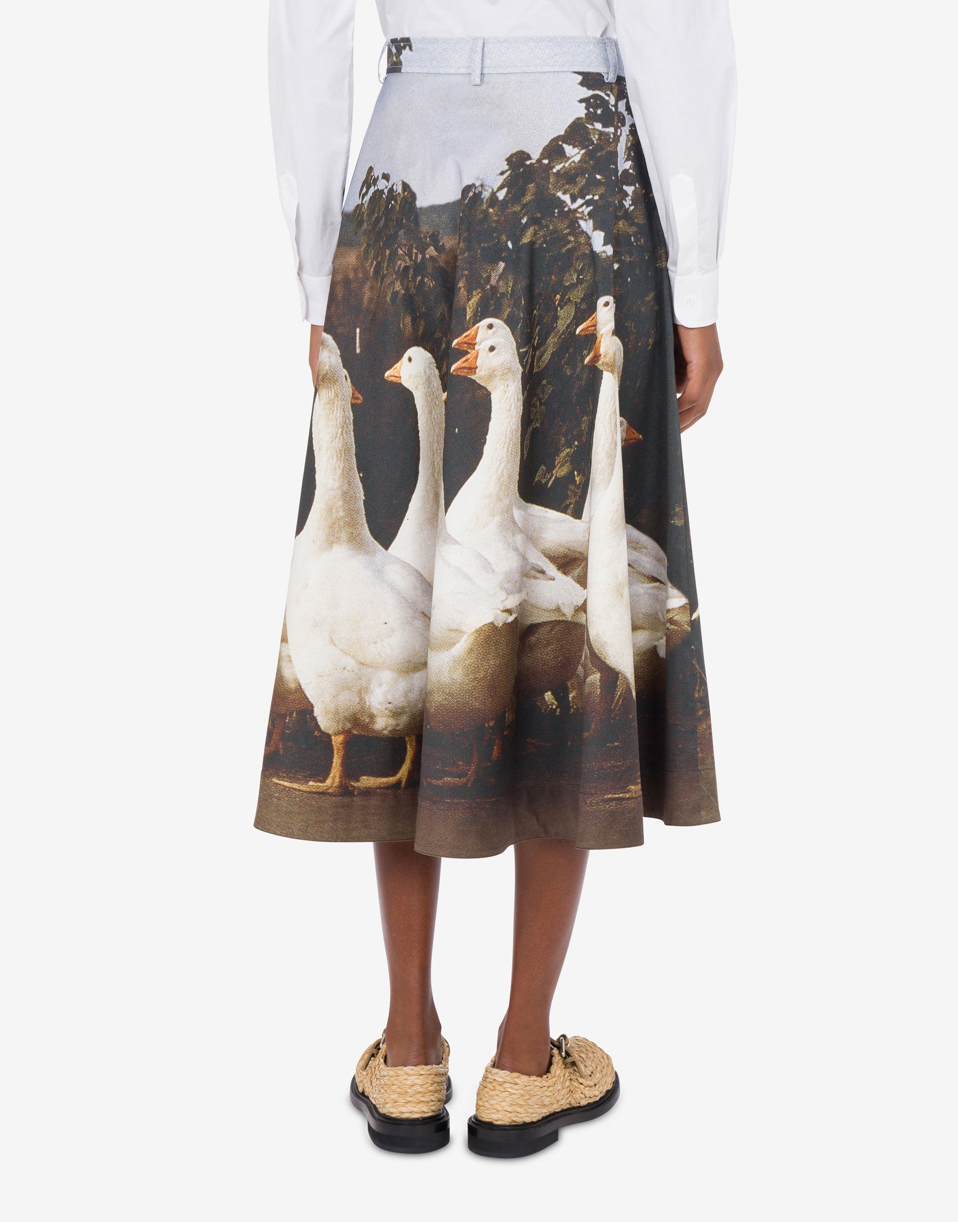 COTTON GABARDINE SKIRT GOOSE - 2