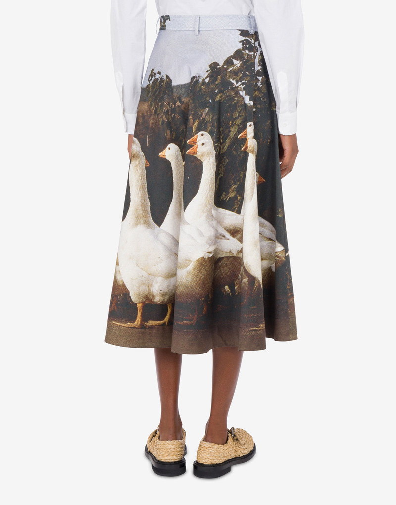 Moschino COTTON GABARDINE SKIRT GOOSE outlook