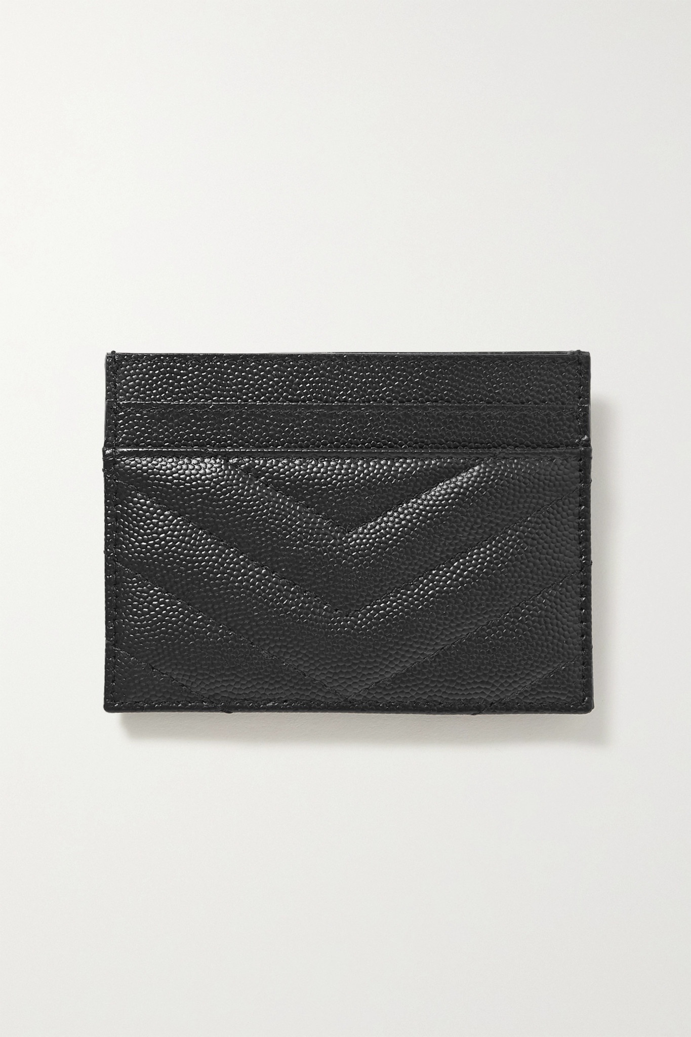 Monogramme quilted textured-leather cardholder - 3