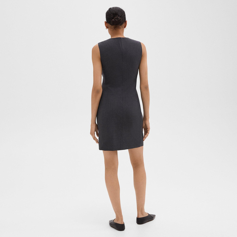 Theory Sleeveless Fitted Dress in Good Wool outlook