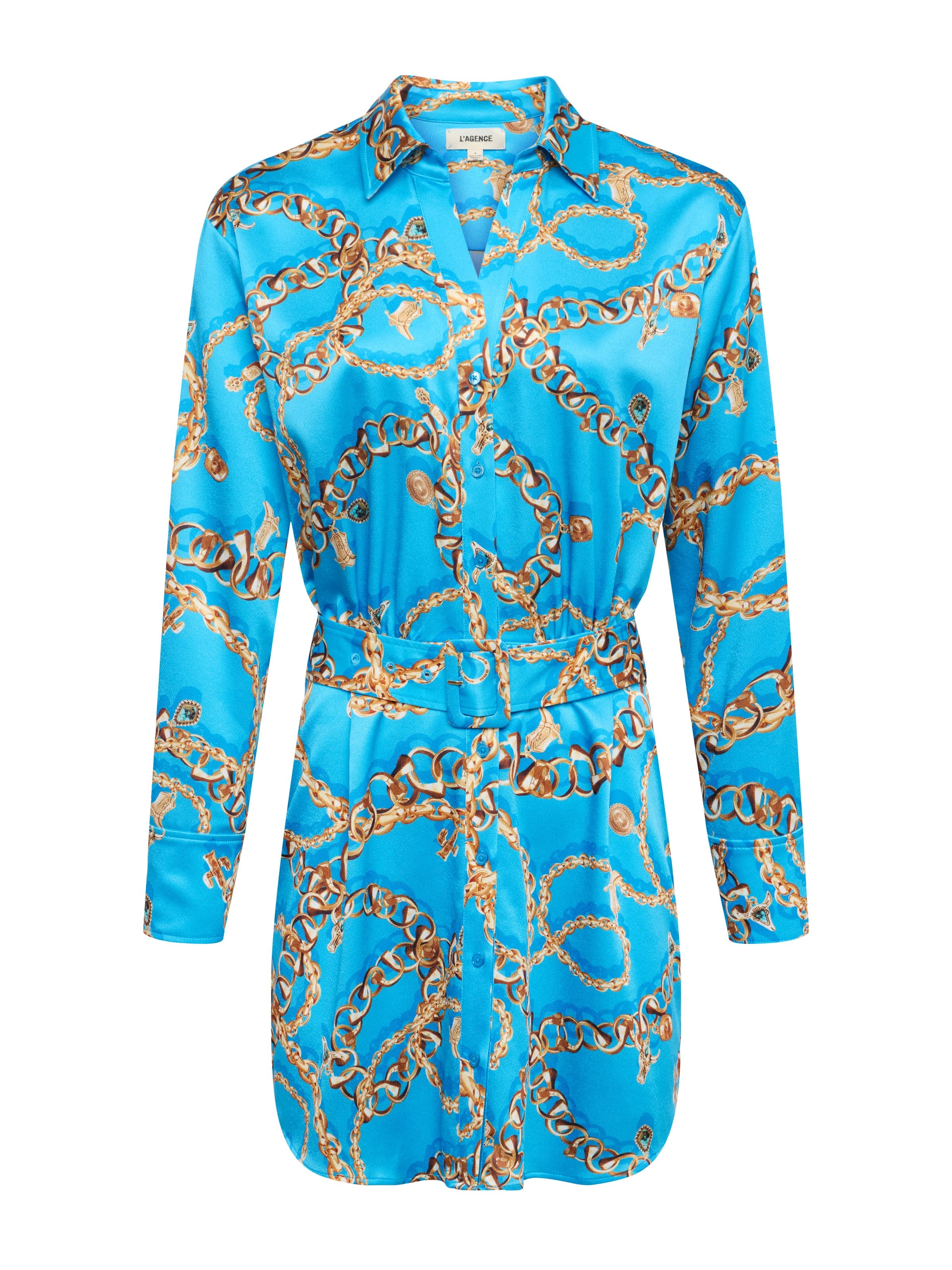 Demie Satin Shirt Dress - 7