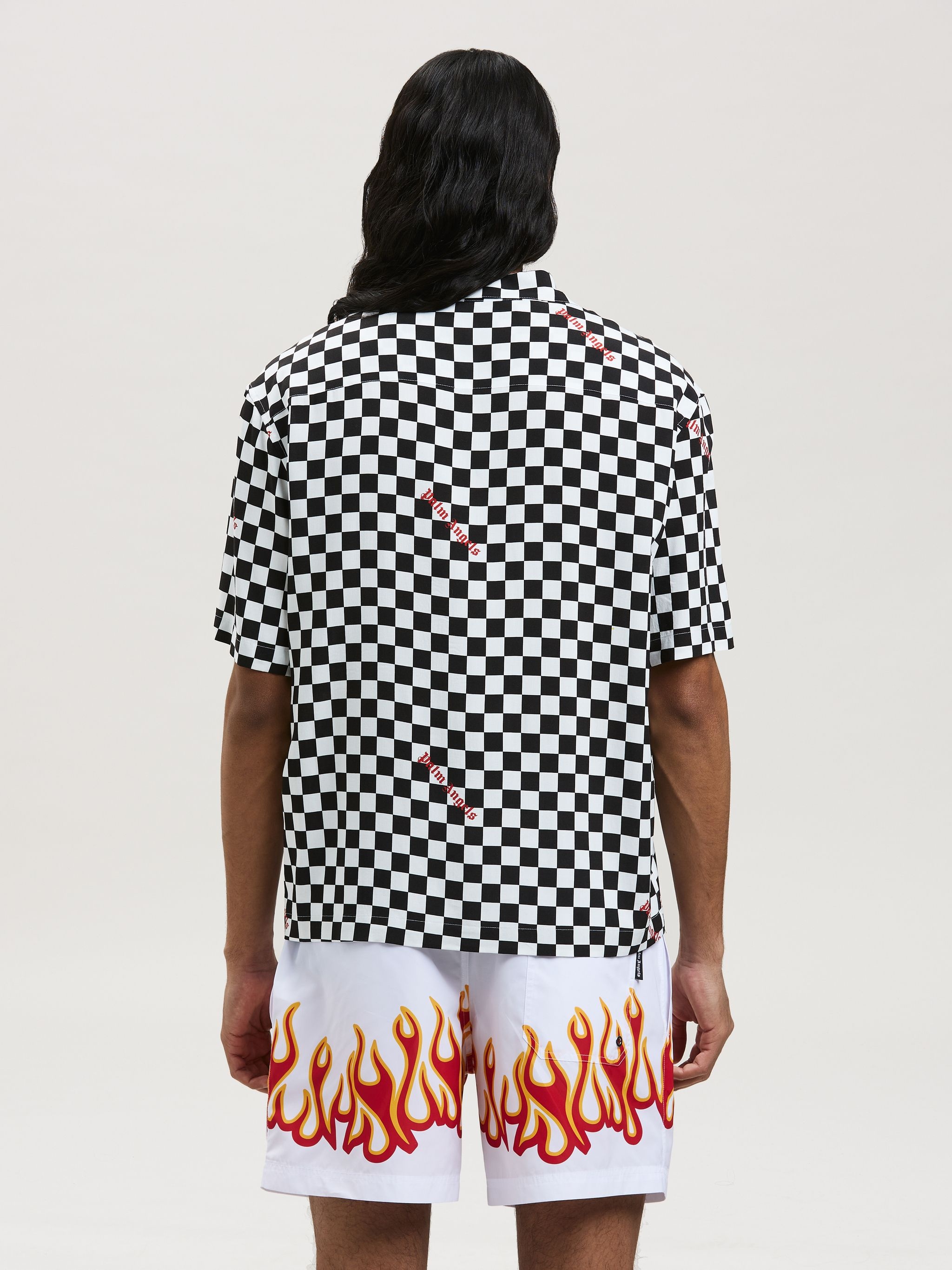 DAMIER PRINT BOWLING SHIRT - 5