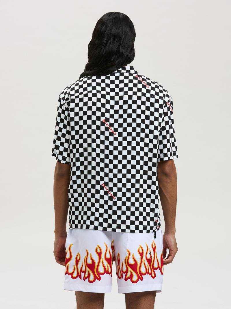 DAMIER PRINT BOWLING SHIRT 5