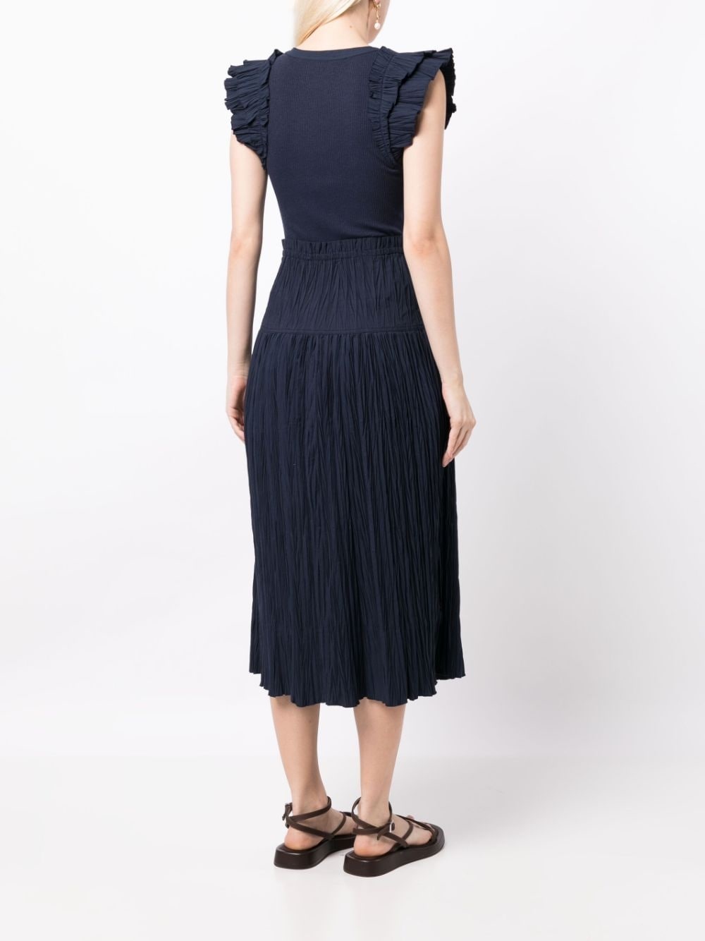 Virginia pleated midi dress - 4