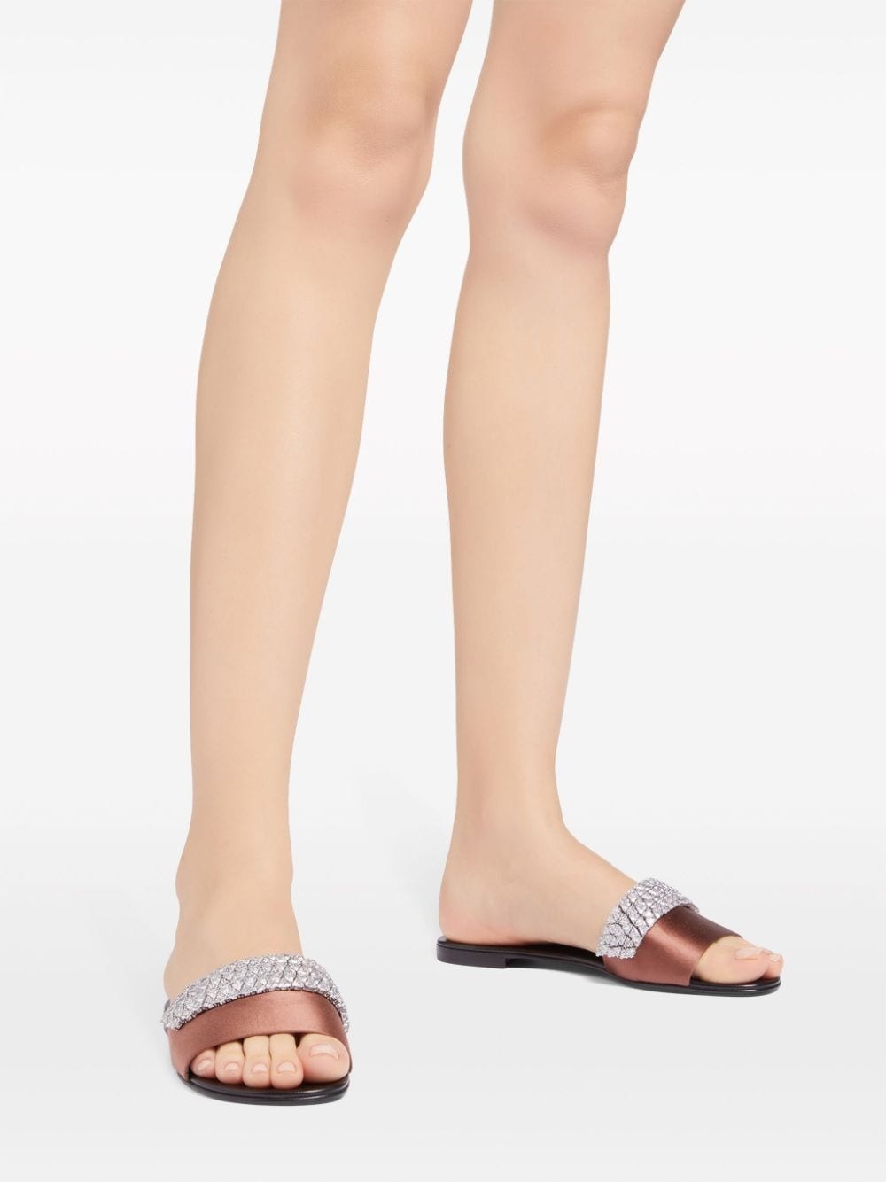 Tesy rhinestone-embellished slides - 5