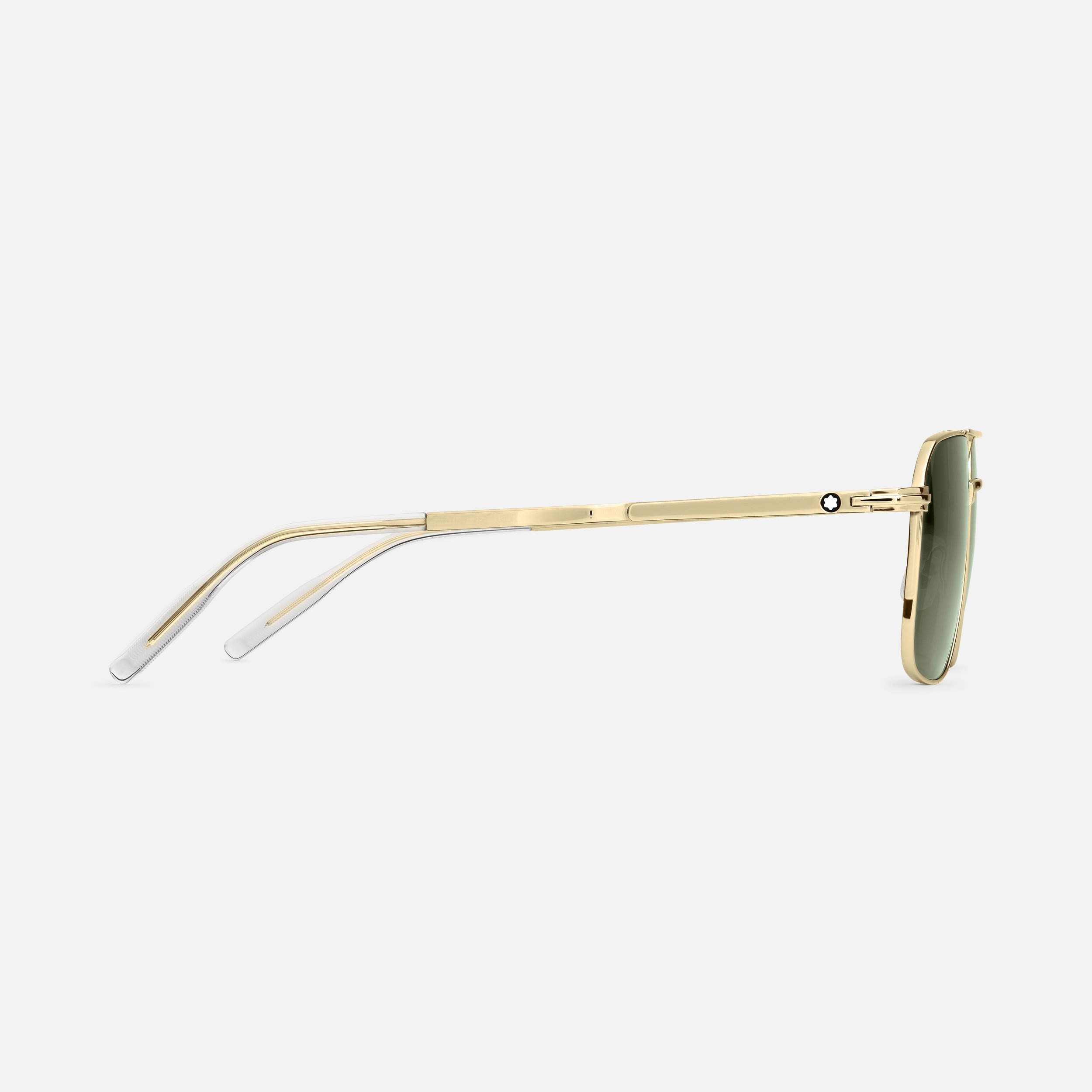 Rectangular Sunglasses with Gold Colored Metal Frame - 2