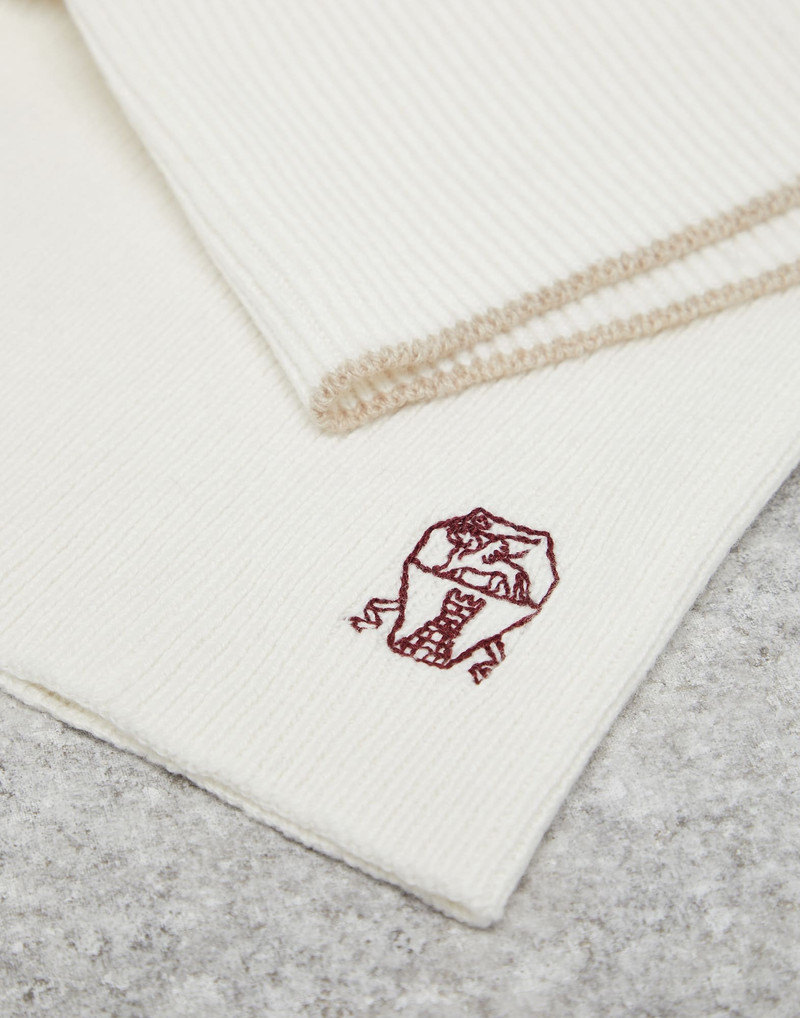 Brunello Cucinelli Cashmere rib knit neck warmer outlook