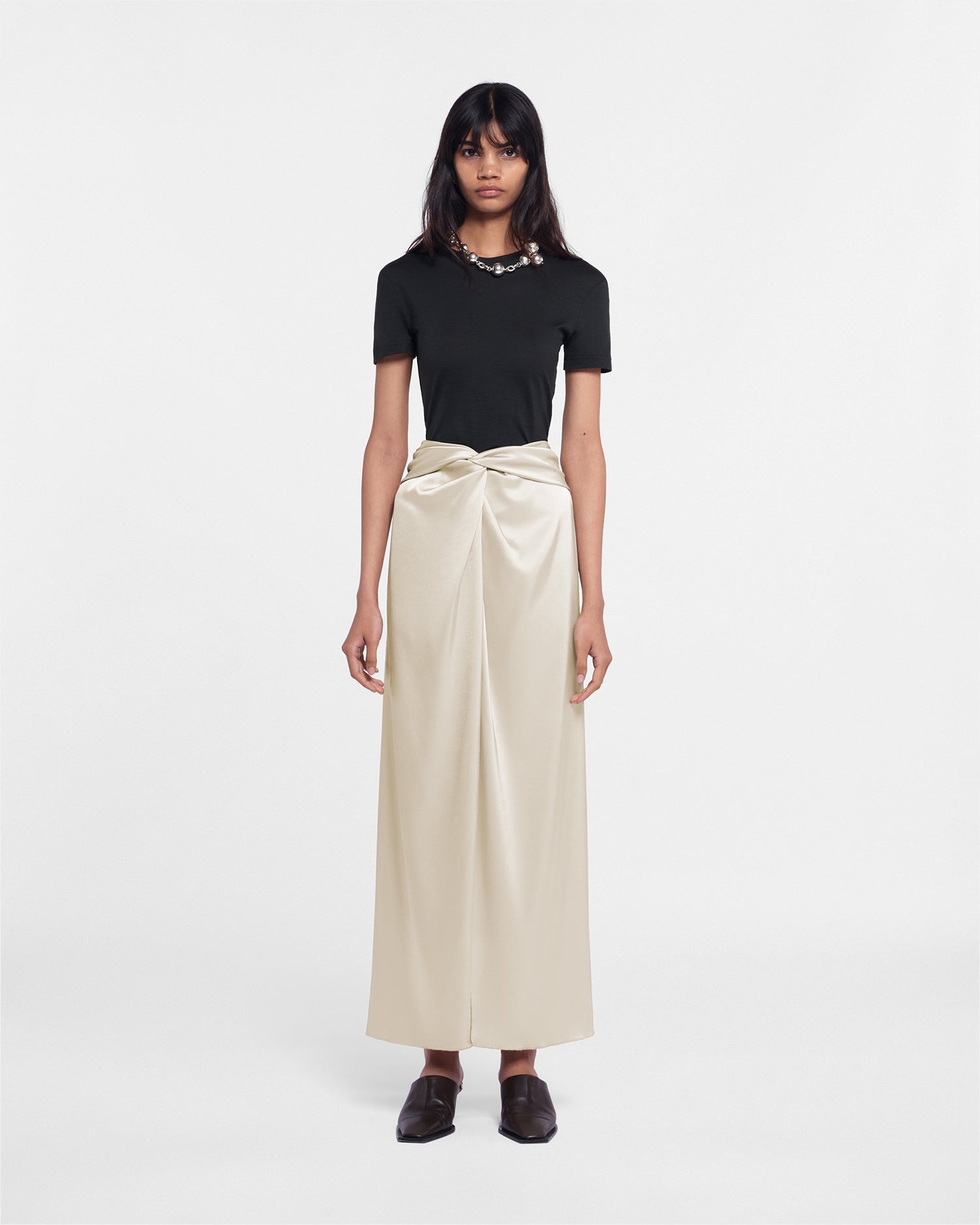 Slip Satin Wrap Skirt - 2