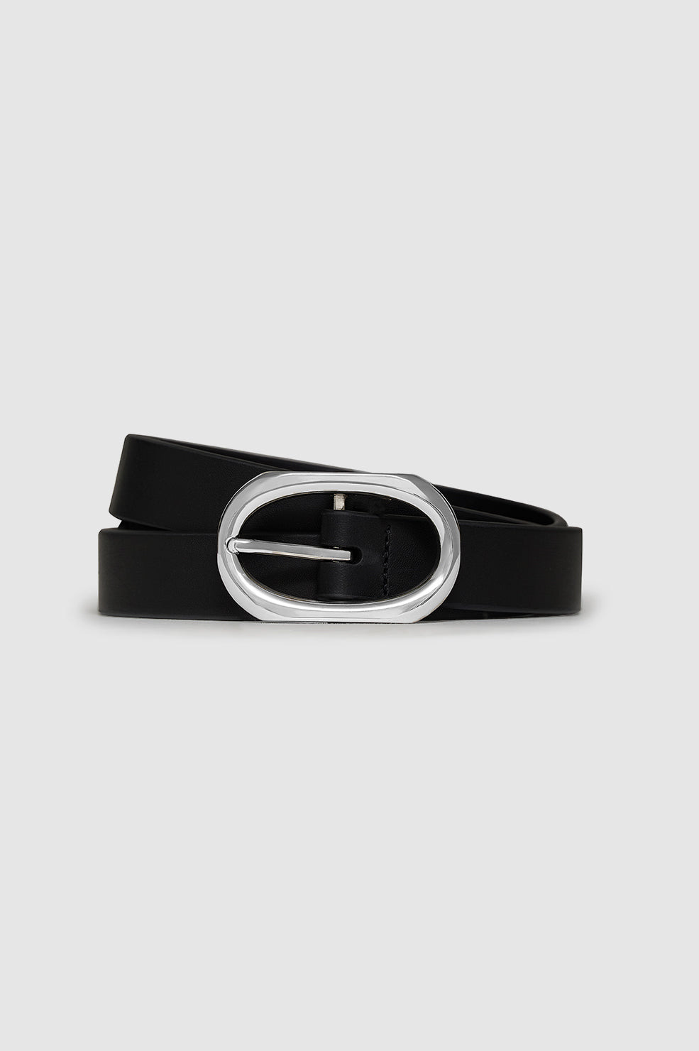 Small Signature Link Belt - Black With Silver - 4