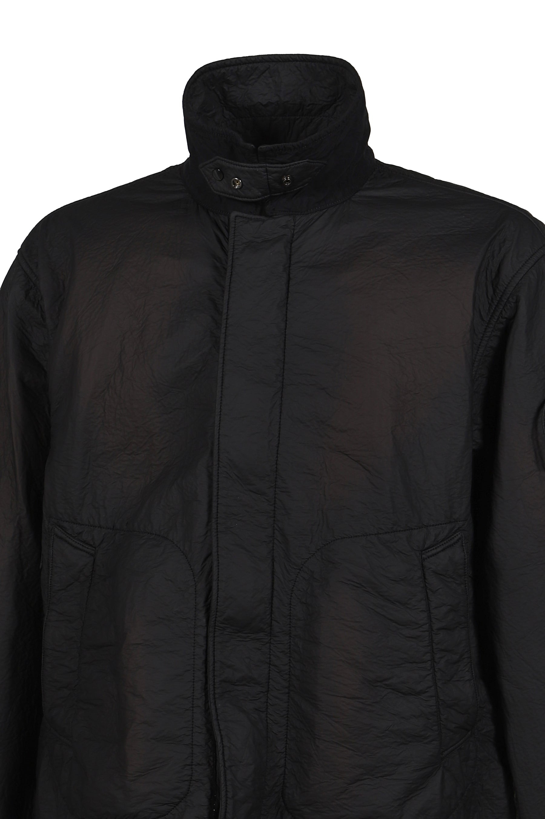 OW MEDIUM JKT IN FELTRO BI-FILM / BLK - 8