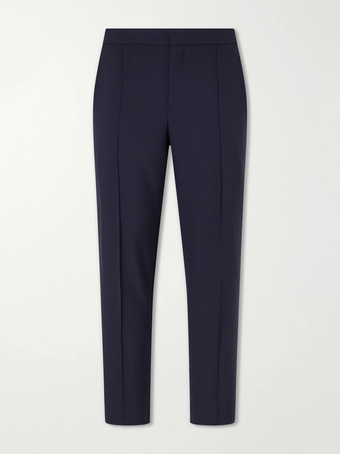 Tapered Pleated Wool-Canvas Trousers - 1