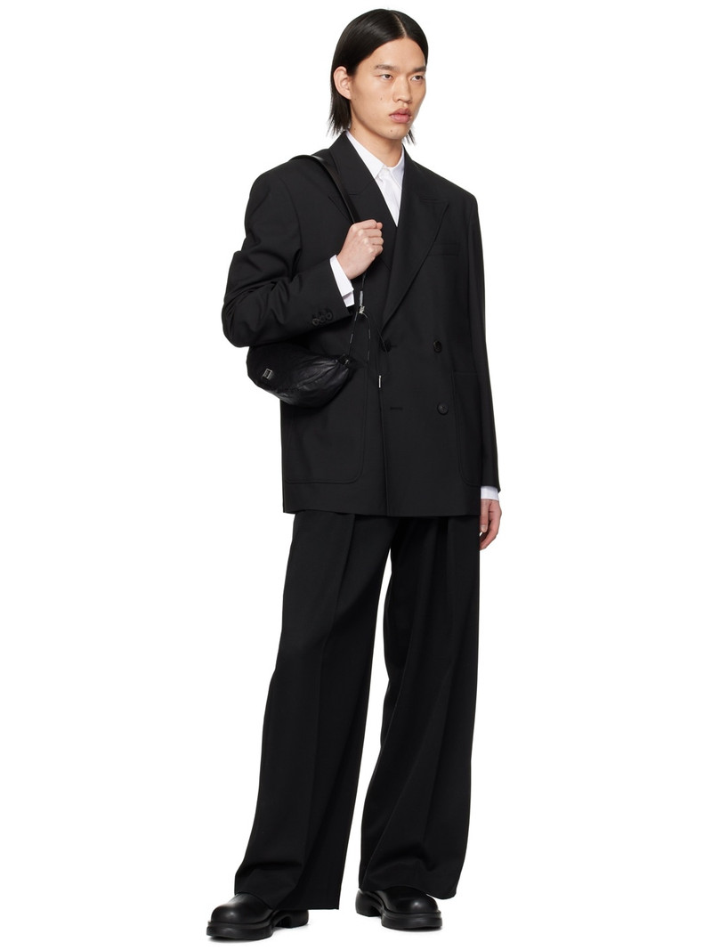 Wooyoungmi Black Double-Breasted Blazer outlook
