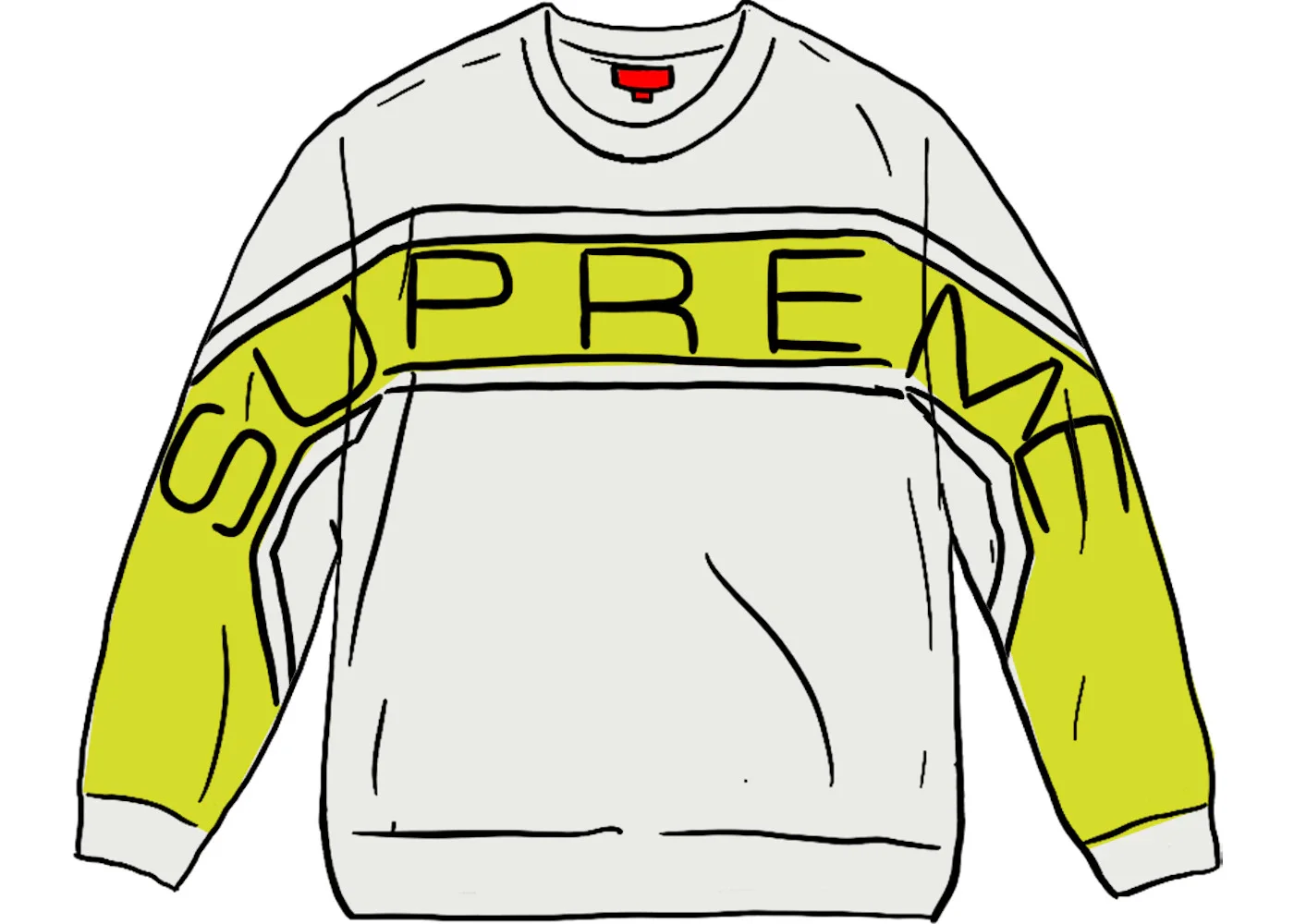 Supreme Paneled Crewneck (SS21) White - 1