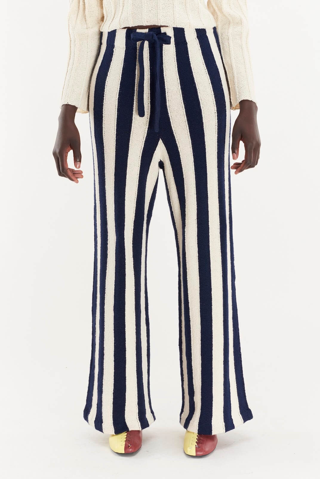 STRIPED WOMEN'S KNIT PANT - 2