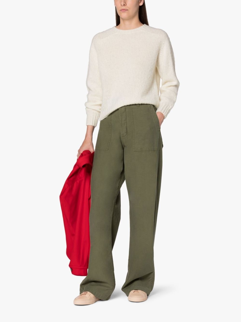 KENNEDI WINTER WHITE WOOL CREWNECK SWEATER - 2