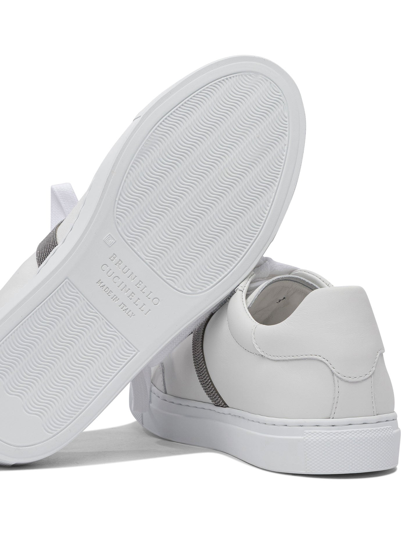 Brunello Cucinelli Leather Sneaker With Precious Detail - 5