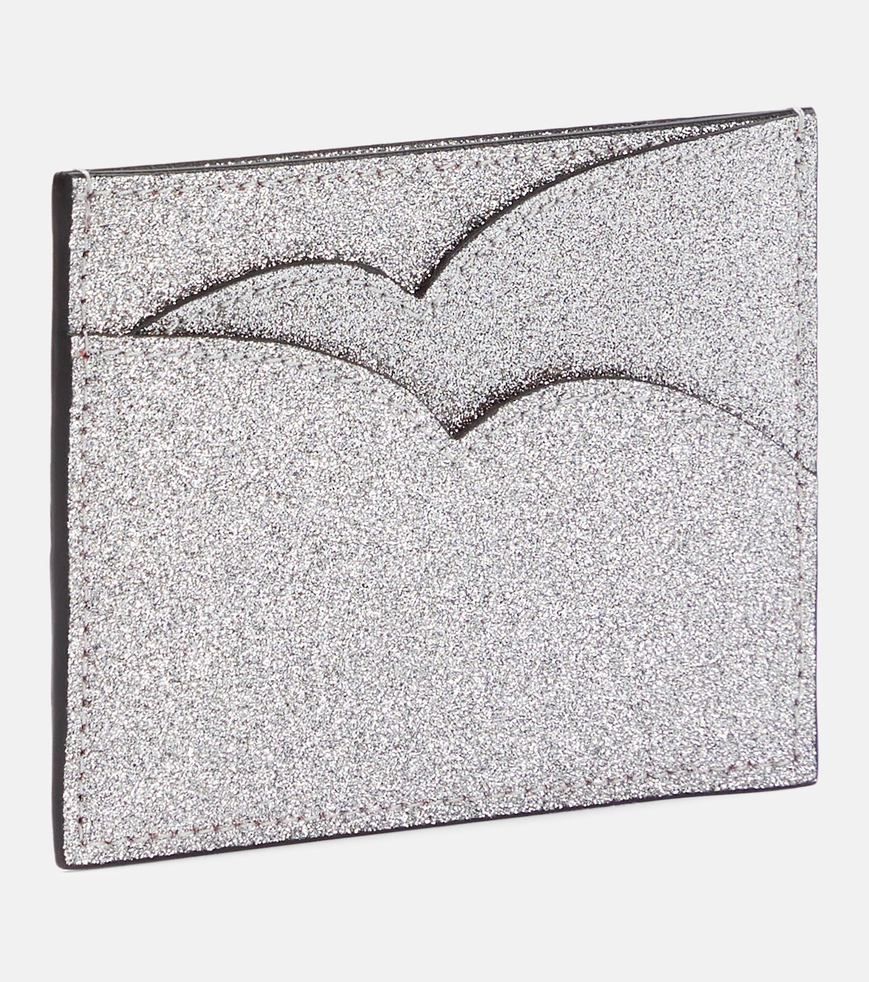 Hot Chick glittered leather card holder - 3