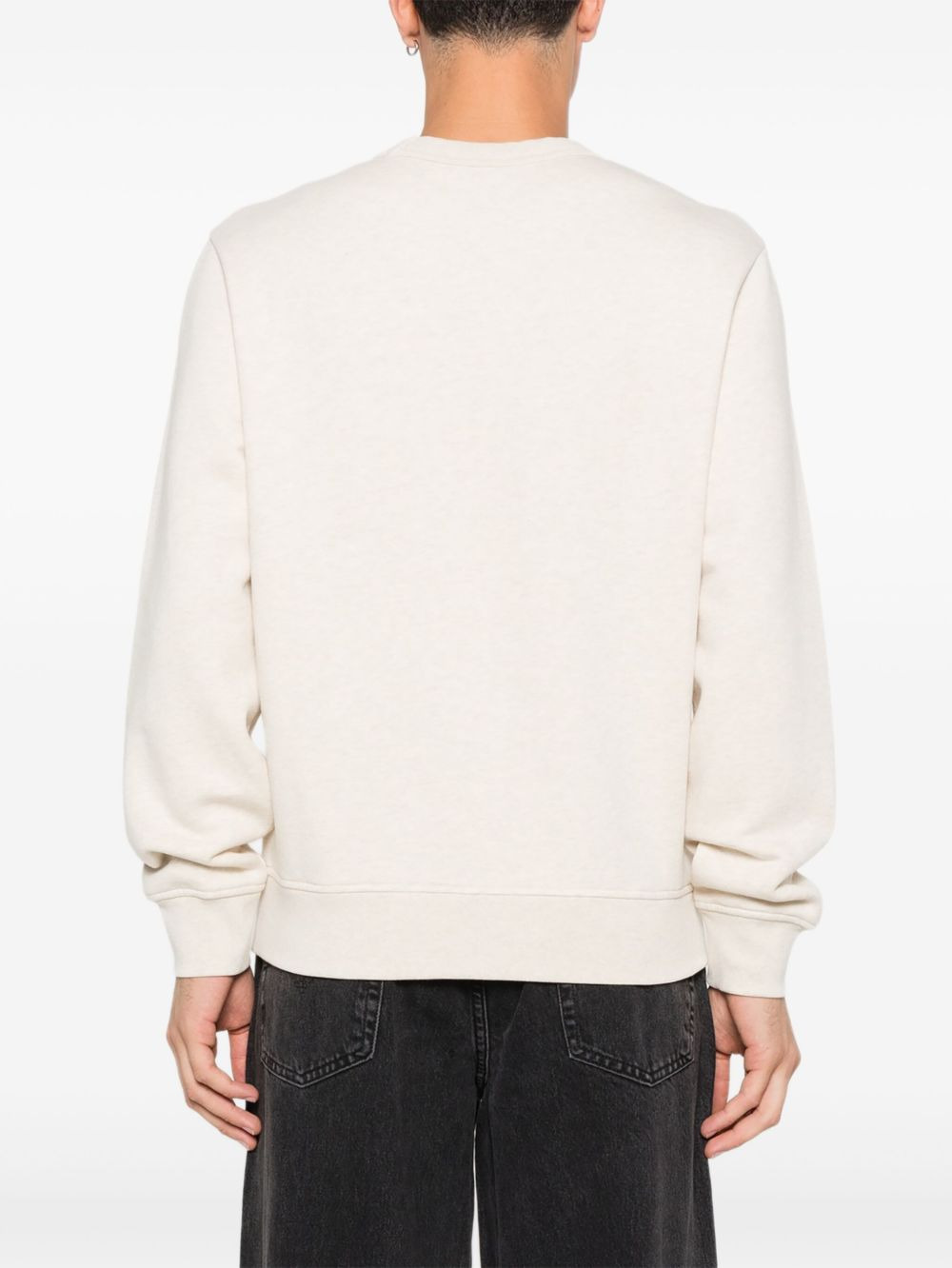 logo-print crew neck sweatshirt - 4
