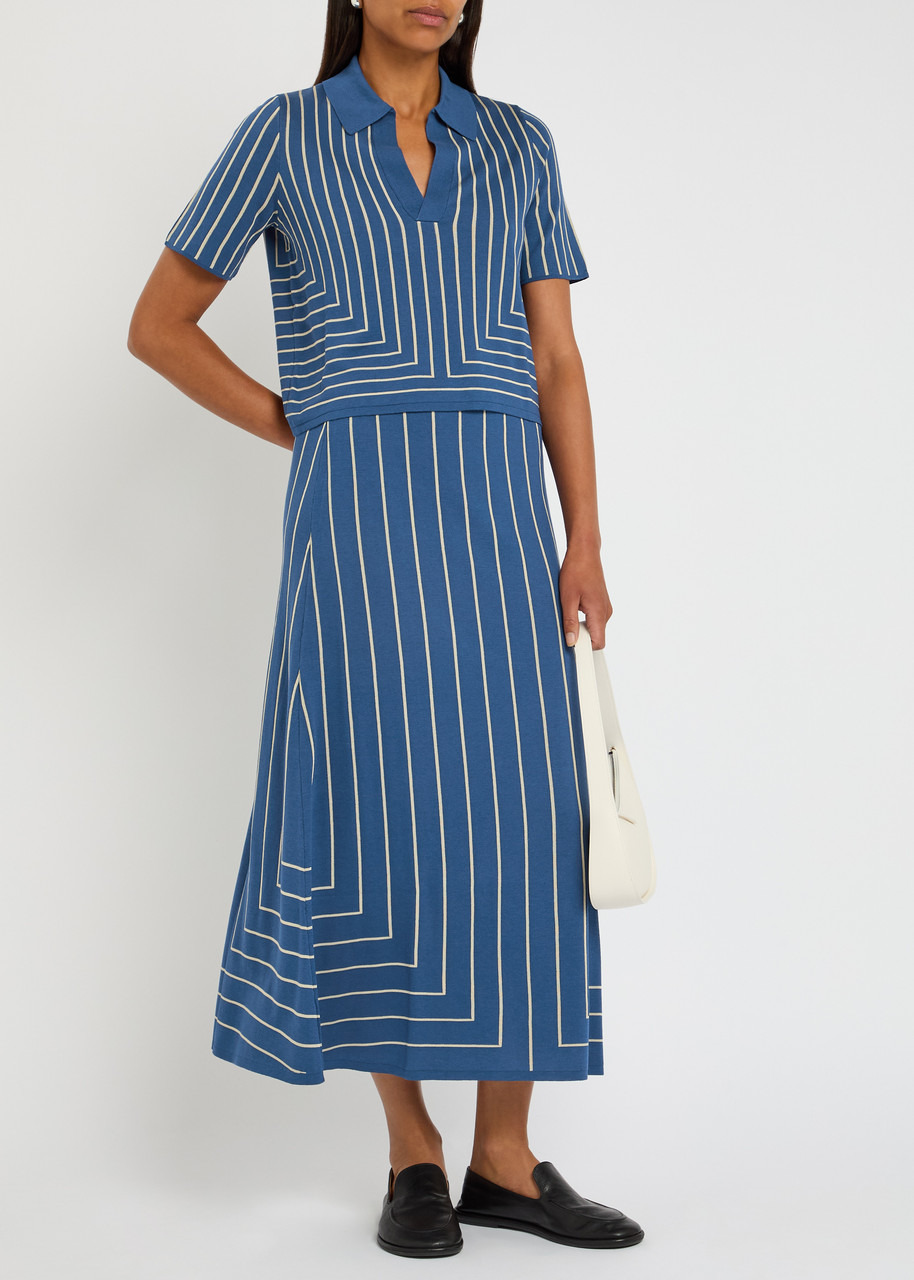 Joseph Striped-jacquard Stretch-knit Midi Skirt - 4
