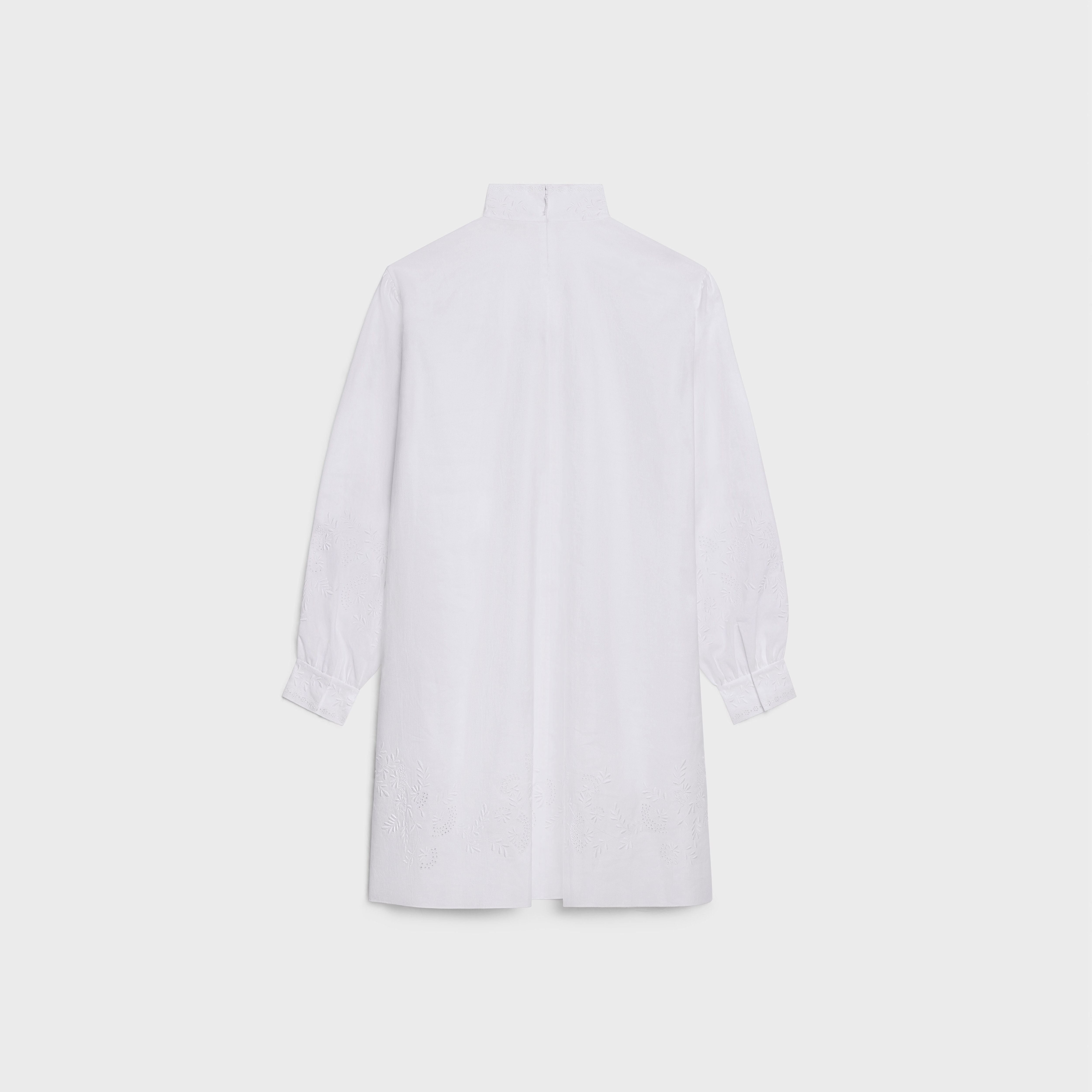 【CELINE】COTTON TOILE PRAIRIE DRESS WITH EMBROIDERY CELINE COTTON TOILE PRAIRIE DRESS WITH EMBROIDERY | REVERSIBLE