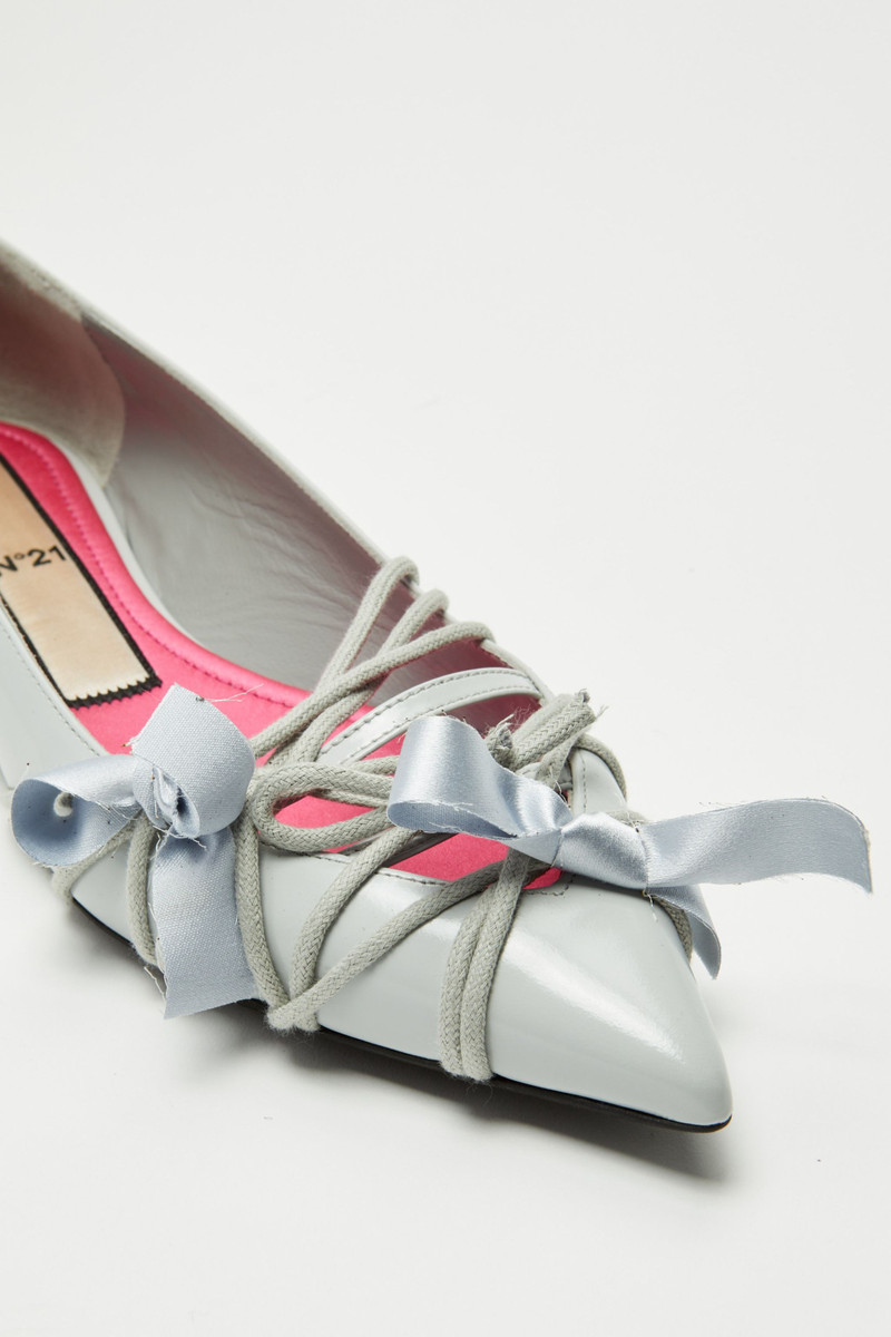 BOW-EMBELLISHED LEATHER BALLET PUMPS 4