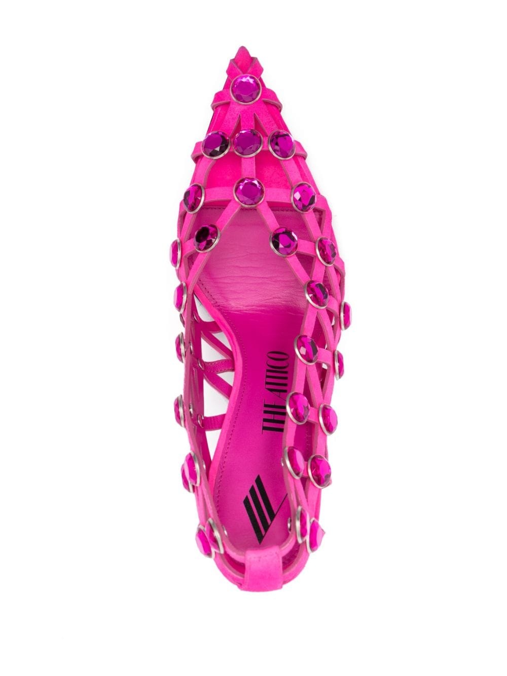 Grid 105mm rhinestone-embellished pumpss - 4