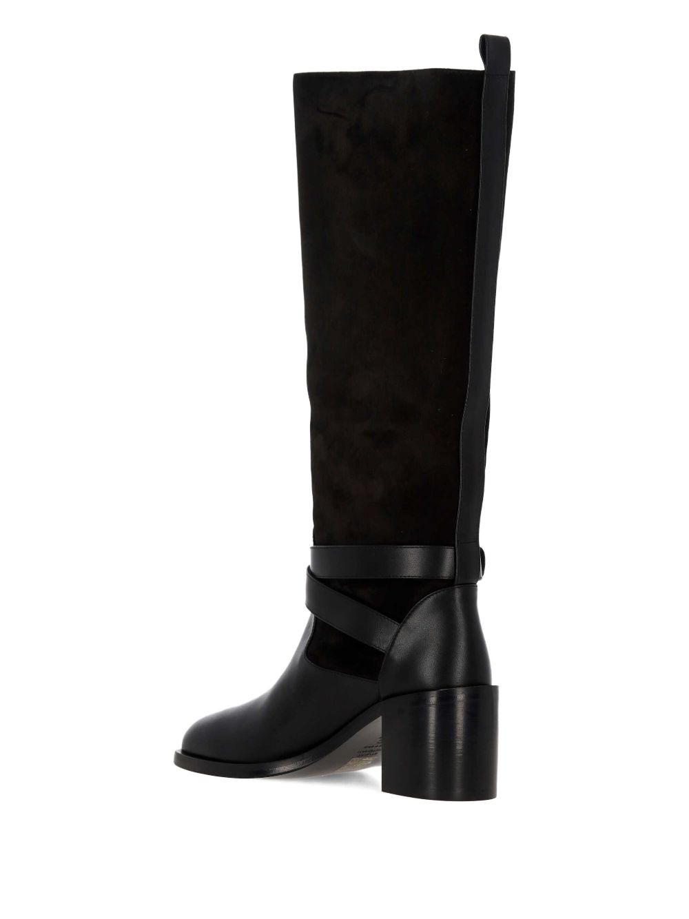buckle-detail leather boots - 3