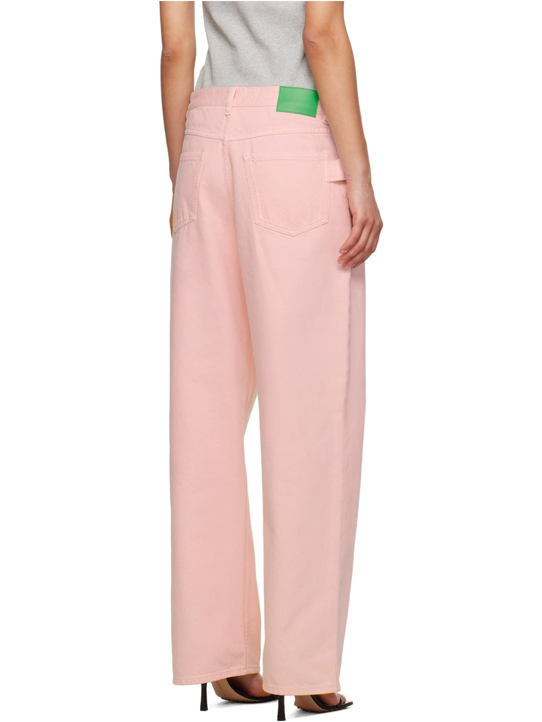 Pink Wide-Leg Jeans - 3