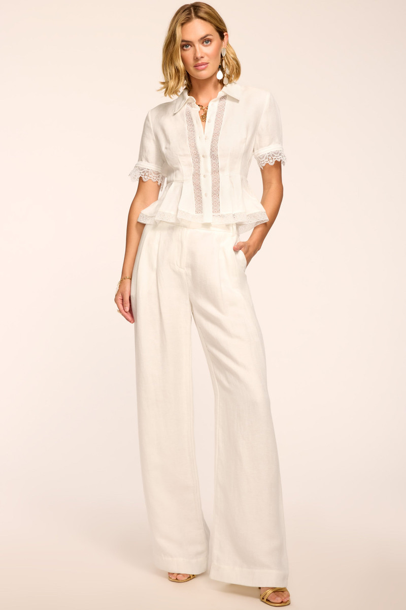 RAMY BROOK Oscar Textured Linen Pant outlook