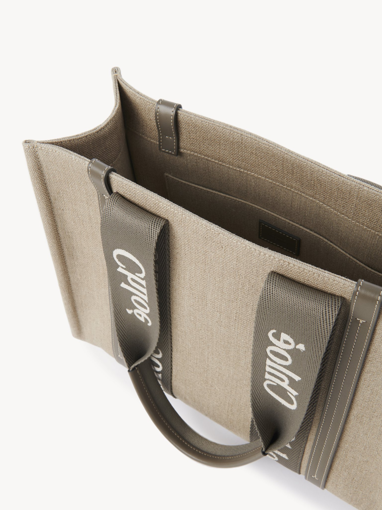 WOODY TOTE BAG IN LINEN - 5
