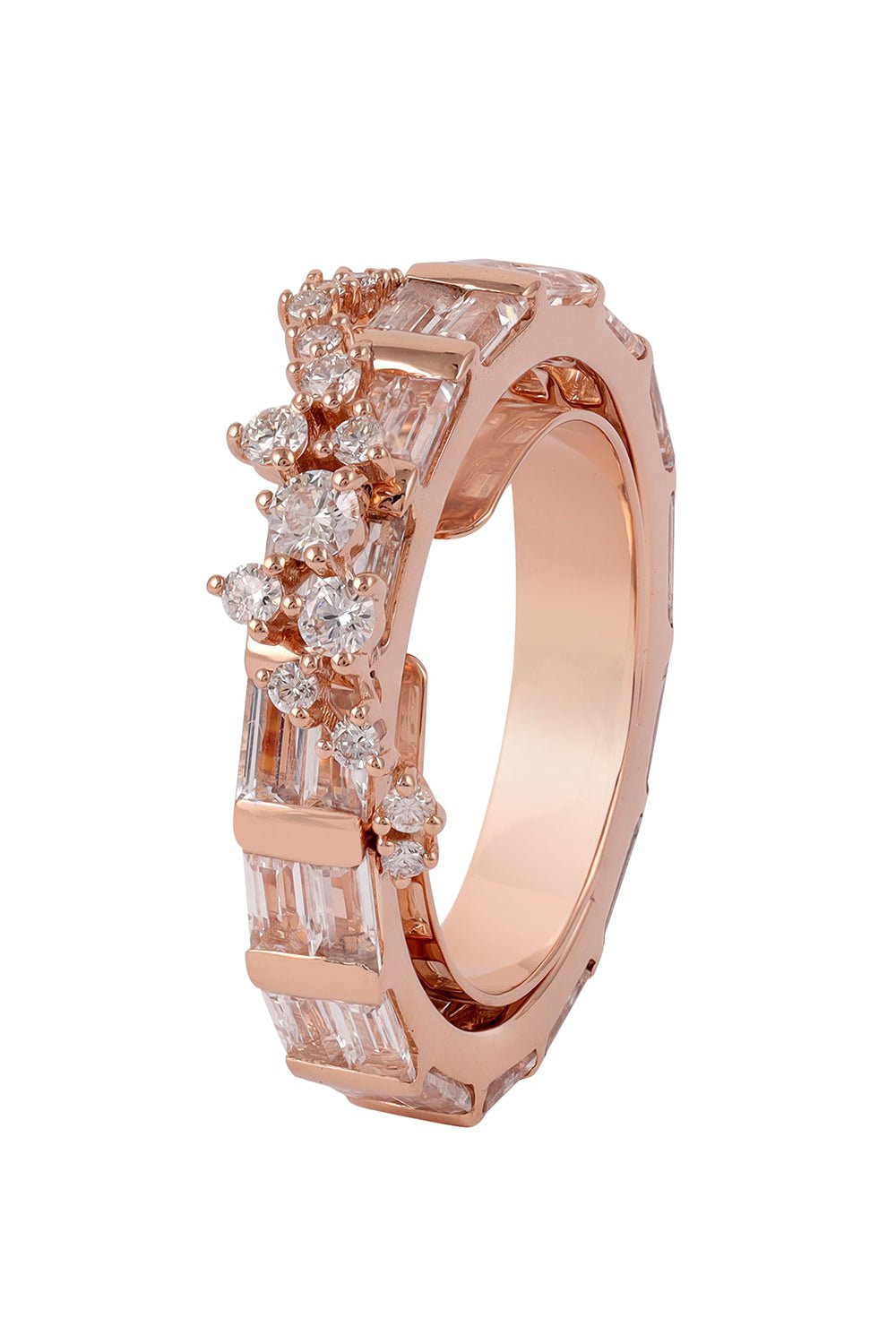Diamond Scatter Baguette Ring - 5