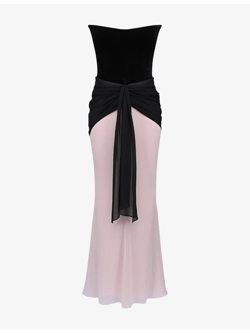 Clara Velvet and Chiffon Maxi Dress - 1