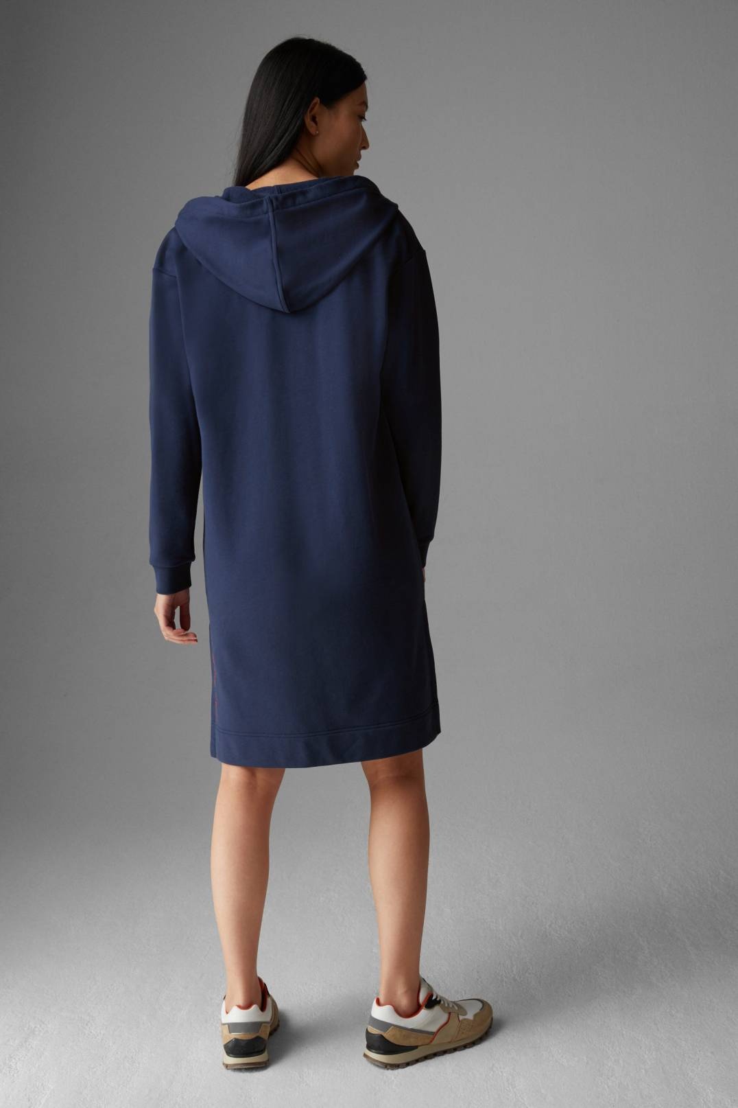 VELLA SWEATWEAR DRESS IN NAVY BLUE - 3