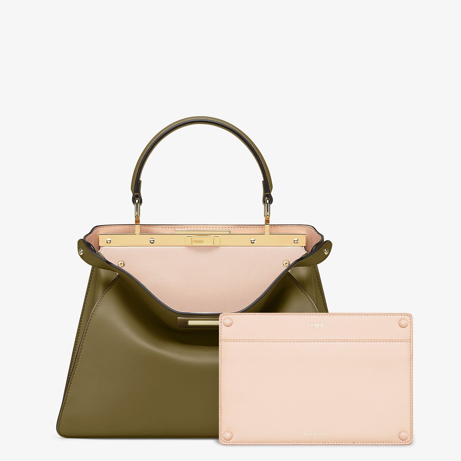 Green leather bag - 4