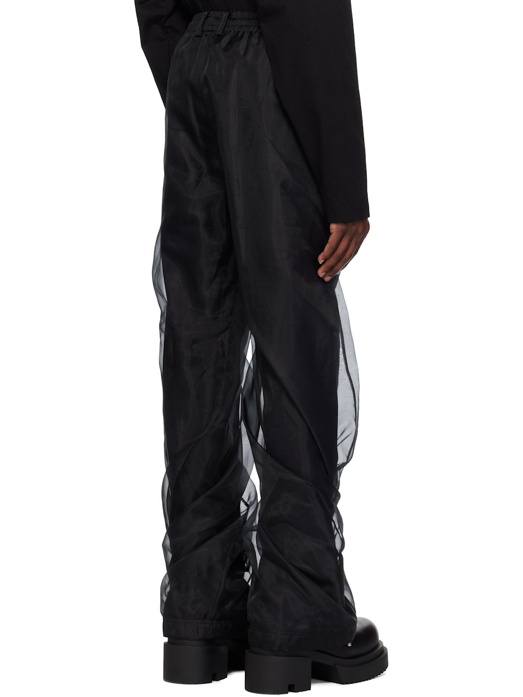 Black Layered Trousers - 3