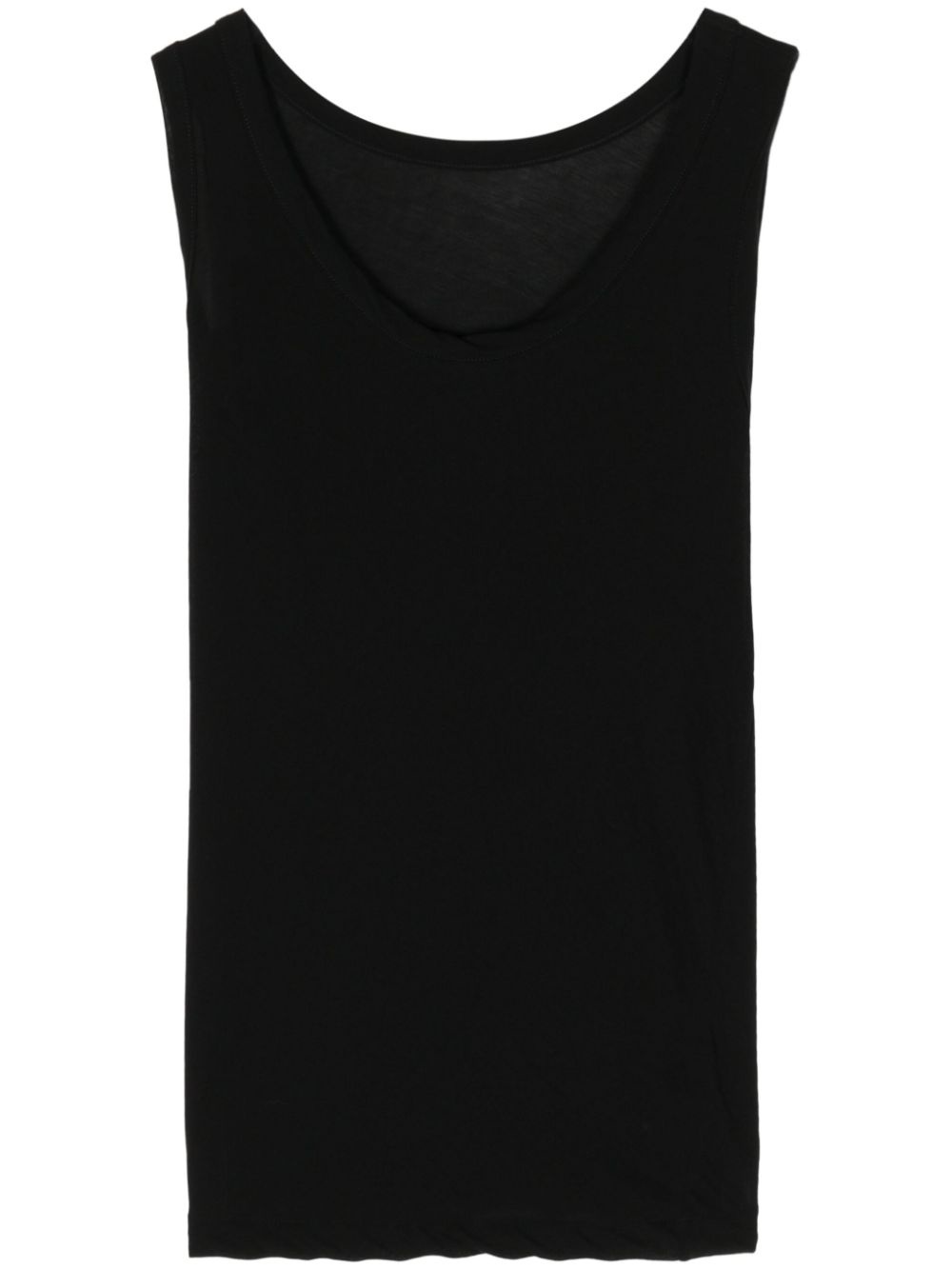 scoop-neck cotton tank top - 1