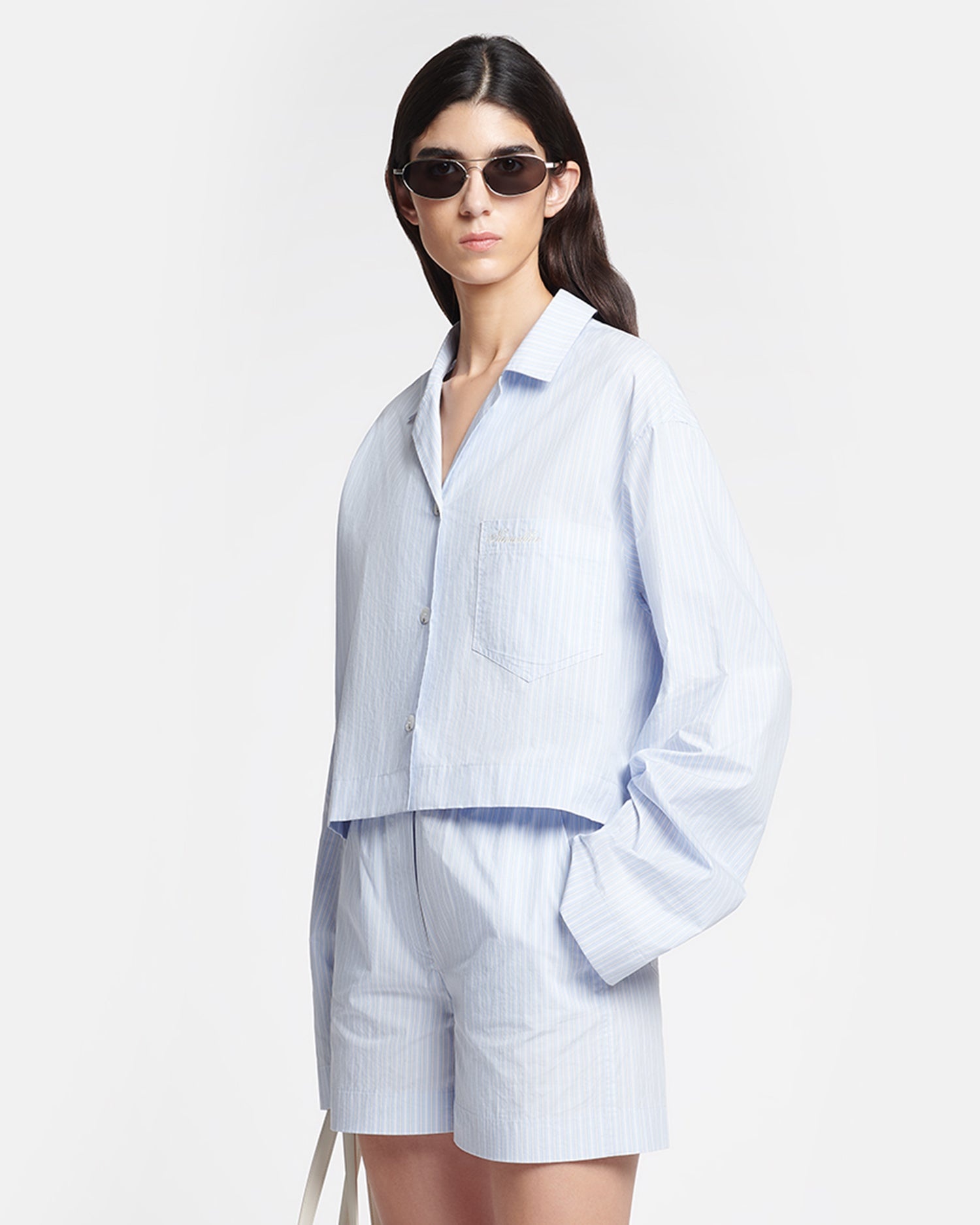 Cropped Striped Shirt - 2