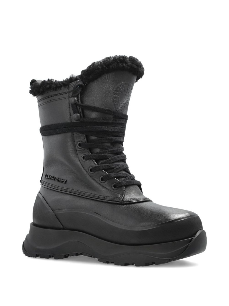 Canada Goose fur-trim lace-up boots outlook