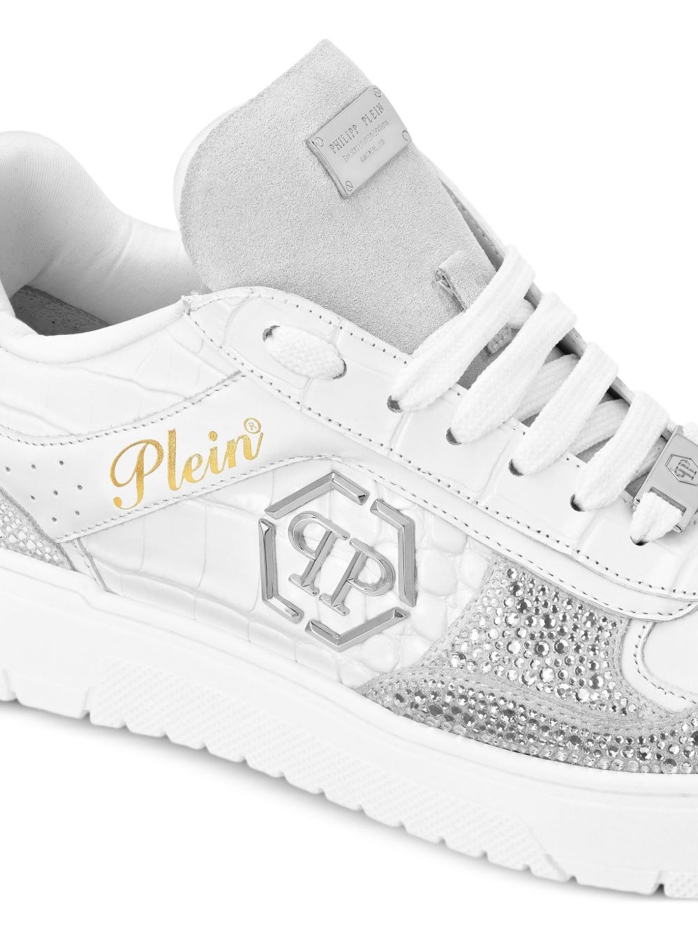 crystal-embellished low-top sneakers - 4