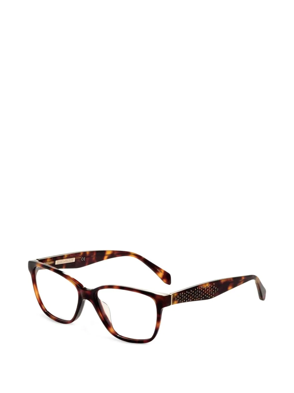 stud-embellished tortoiseshell-effect glasses - 1