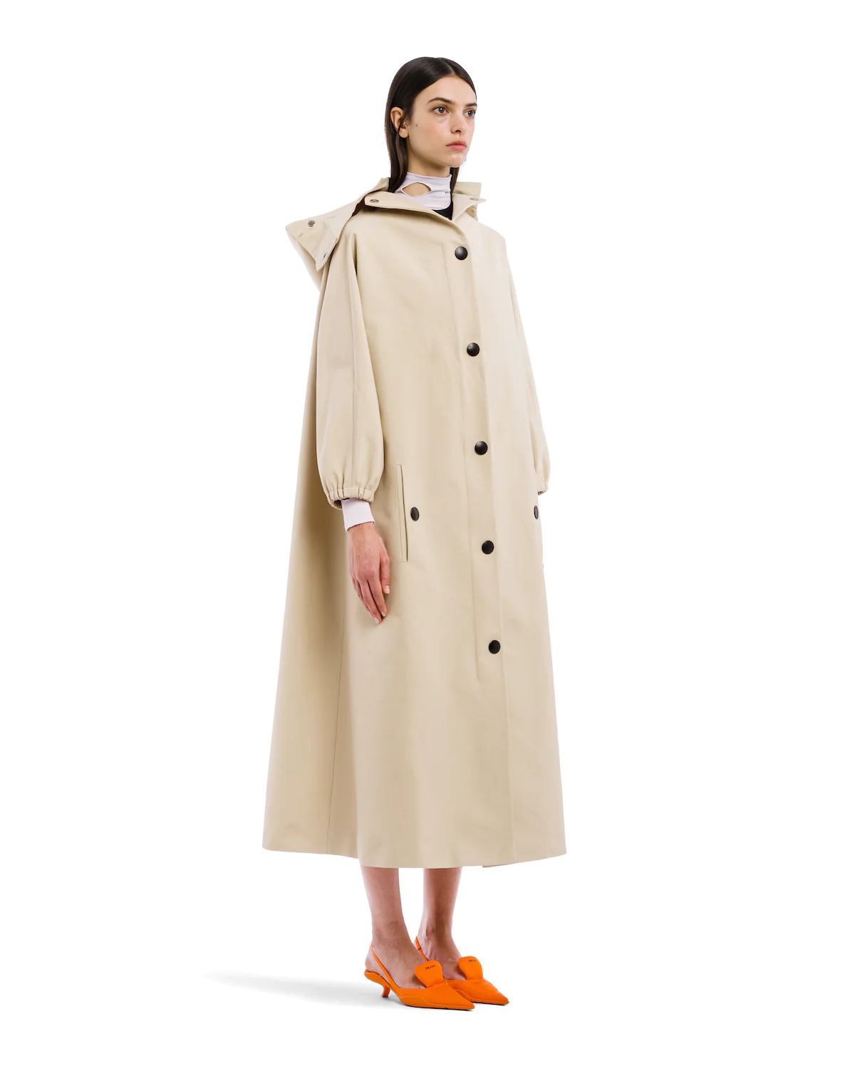 Canvas hooded raincoat - 3