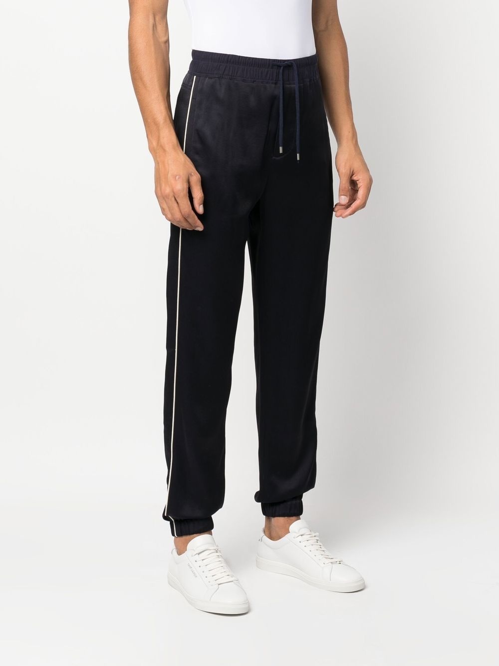 glossy-finish track pants - 3