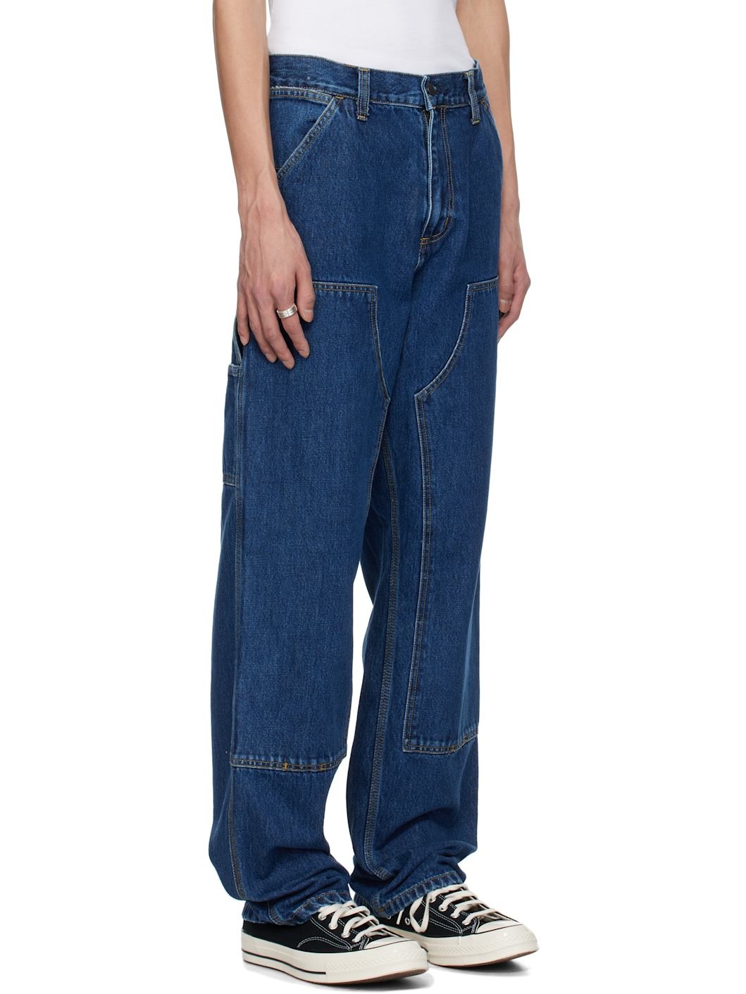 Blue Double Knee Jeans - 2