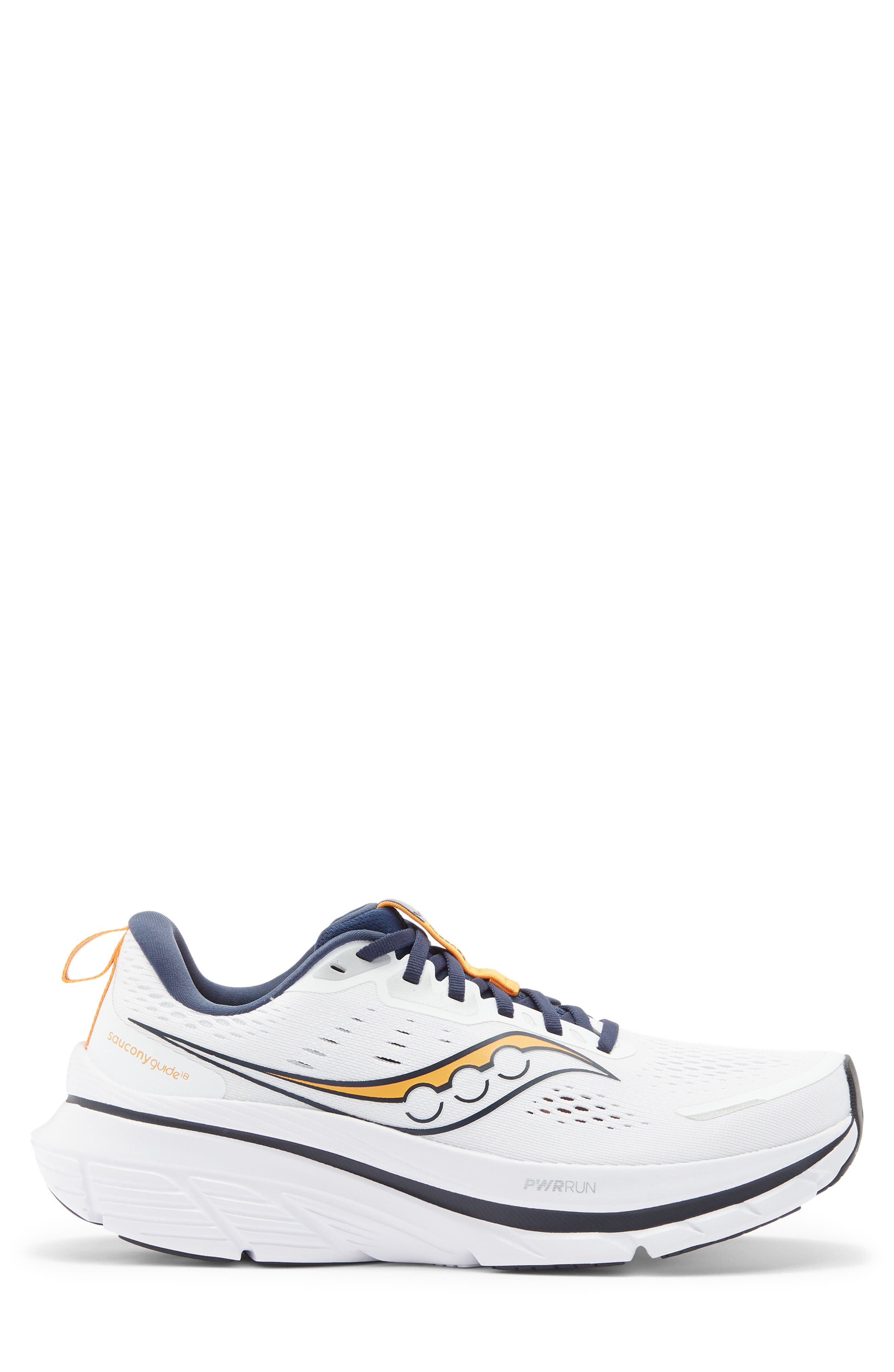 Saucony Guide 18 Running Shoe in White/Navy at Nordstrom - 3